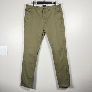 Levi Strauss & Co Mens W36 L32 Olive Green Chinos Pants Casual Straight Leg